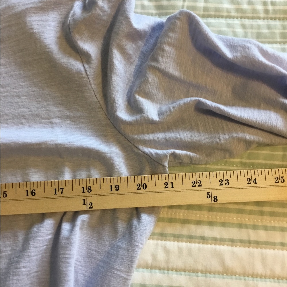 Chico's Light Blue 3/4 Sleeve size 2 (medium= size 12) soft stretchy lightweight - Picture 6 of 7